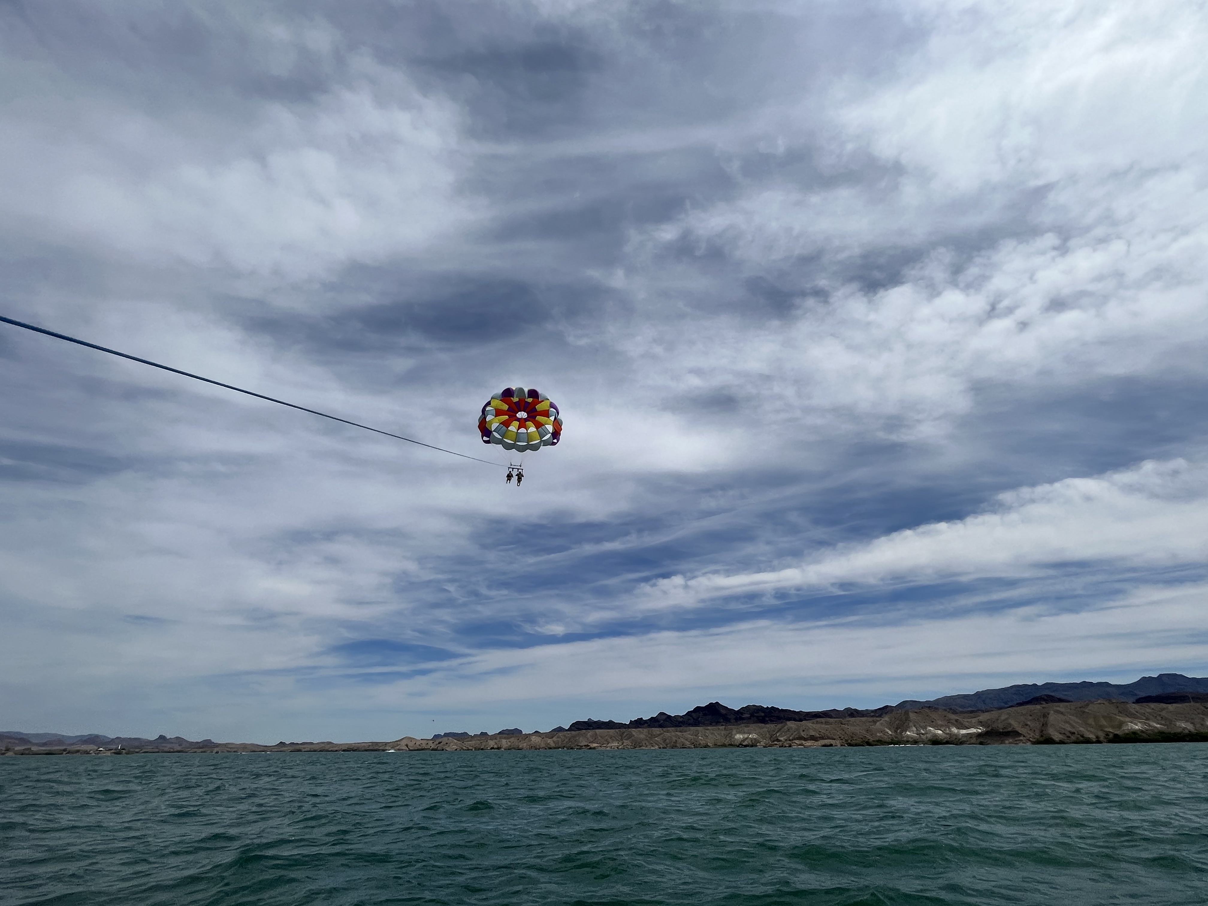 Soaring high above the water